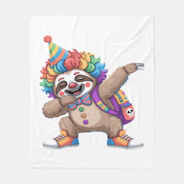 Couverture Polaire Dancing Clown Dabbing Éffrayant Halloween paresse  (Devant)