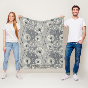 Couverture Polaire Dandelion monochrome moderne