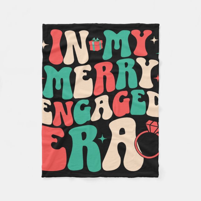 Couverture Polaire Dans mon heureuse ère fiancée Groovy Xmas mariage  (Devant)