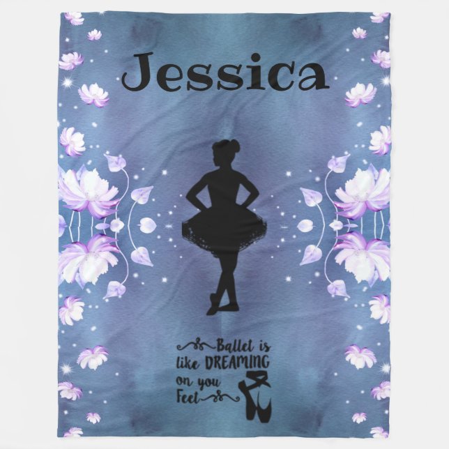 Couverture Polaire Danse Ballerina Dreaming Fleece Blanket (Devant)