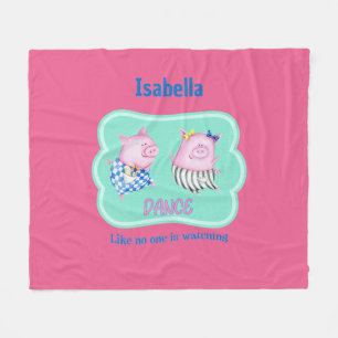 Couverture Polaire Danse Comme personne ne regarde des cochons de dan