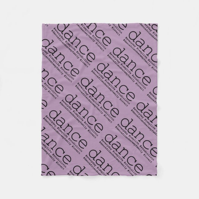 Couverture Polaire Danse Hashtags (Devant)