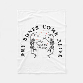 Couverture Polaire Danser Squelette Os Sèches Venez Vivants Bible Ver