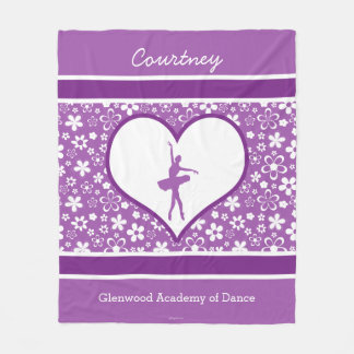 Couverture Polaire Danseur classique pourpre personnalisé de motif de