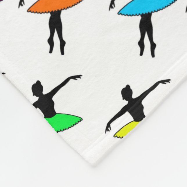 Couverture Polaire Danseurs de ballet Ballerina Neon Tutus Silhouette (Coin)