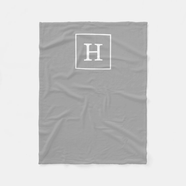 Couverture Polaire Dark Gray White Framed (Devant)