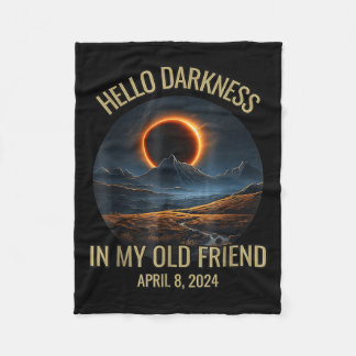 Couverture Polaire Darkness My Old Friend Funny 2024 Solar Eclipse