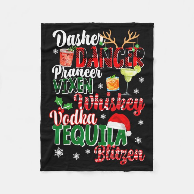 Couverture Polaire Dasher Dancer Prancer Vixen Moscato Vodka Tequila  (Devant)