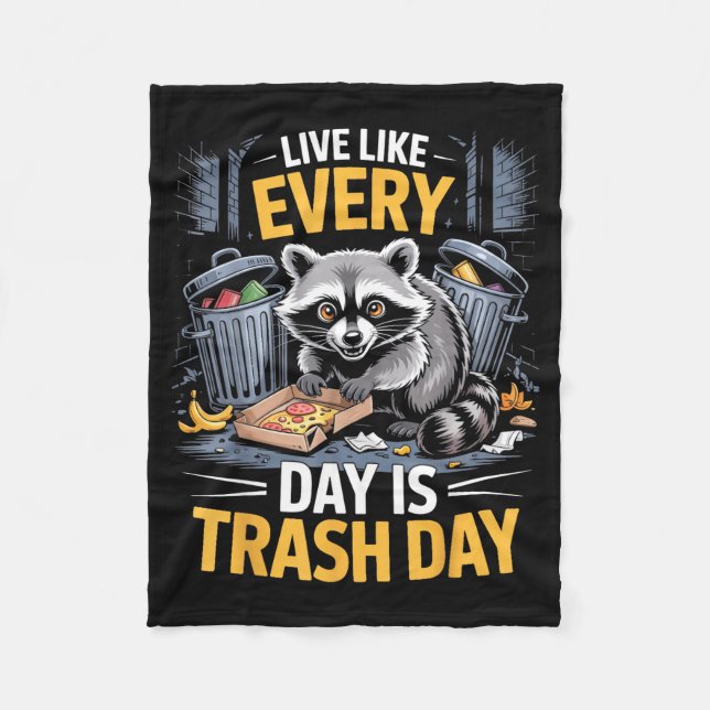 Couverture Polaire Day Is Trash Day Raccoon Lover Trashed Racoon Anim (Devant)
