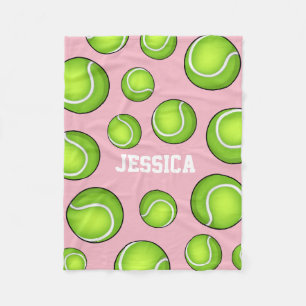 Couverture Polaire De balle de tennis rose doucement