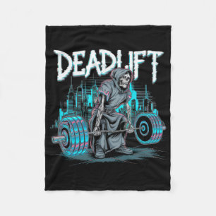 Couverture Polaire Deadlift Skeleton Cadeau Fitness Goth Tarot Card G