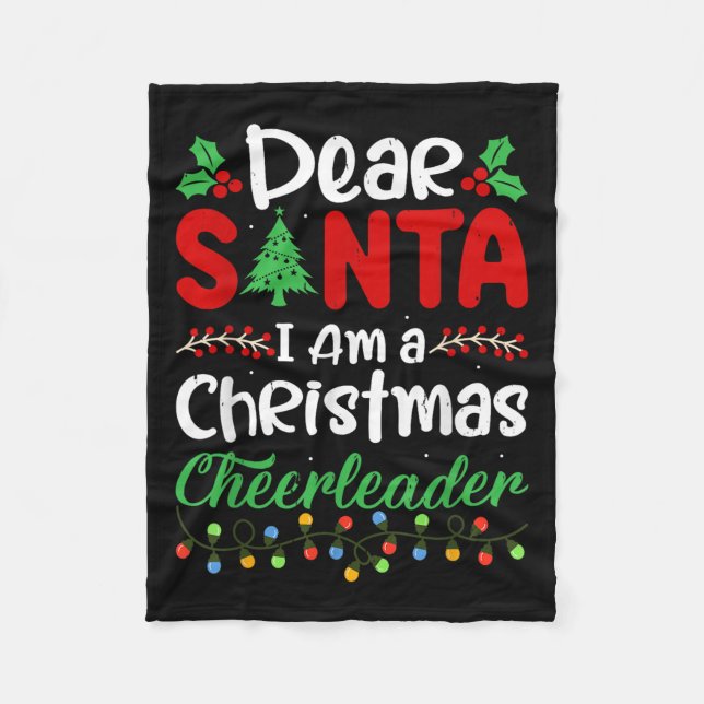 Couverture Polaire Dear Santa I Am A Christmas Cheerleader Funny Chri (Devant)