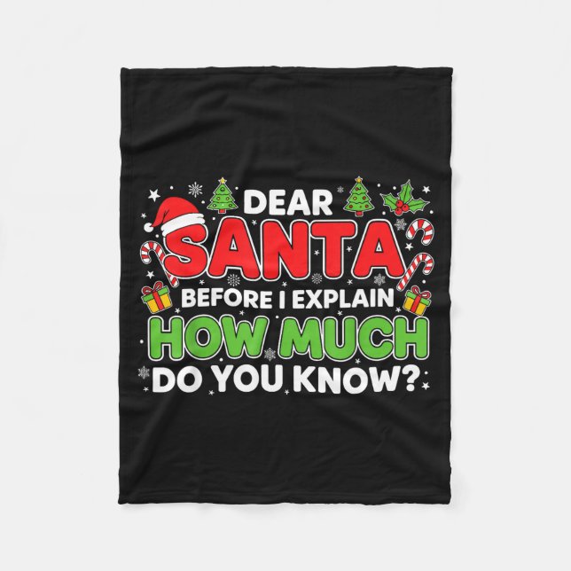 Couverture Polaire Dear Santa I Can Explain Funny Christmas Men Women (Devant)