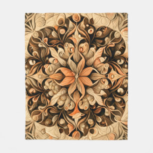 Couverture Polaire Décor Brown orange beige Arrière - plan esthétique