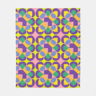 Couverture Polaire 🌈 Décor Géométrique Abstrait Vivant Couleur Audac