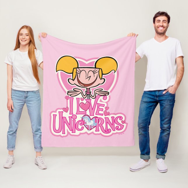 Couverture Polaire Dee Dee - I Love Unicorns (En situation)