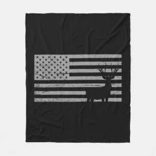 Couverture Polaire Deer Hunting And America Flag Hunting Lover