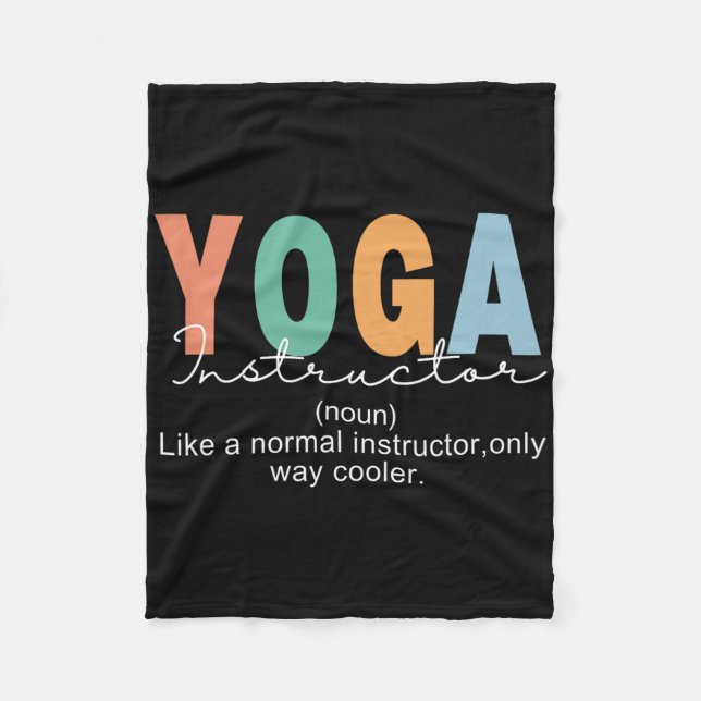 Couverture Polaire Définition de professeur de yoga normal seulement  (Devant)