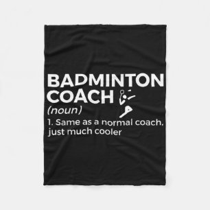 Couverture Polaire Définition d'entraîneur de badminton Drôle de badm