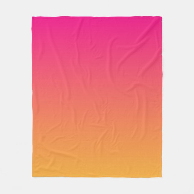 Couverture Polaire dégradé rose et orange (Devant)