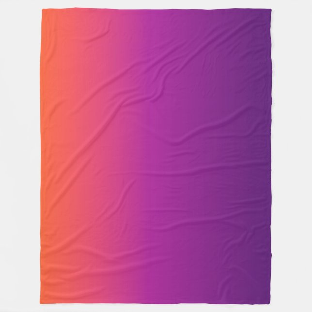 Couverture Polaire dégradé violet, rose et orange foncé (Devant)