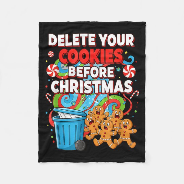 Couverture Polaire Delete Cookies Funny Christmas Cookie  (Devant)