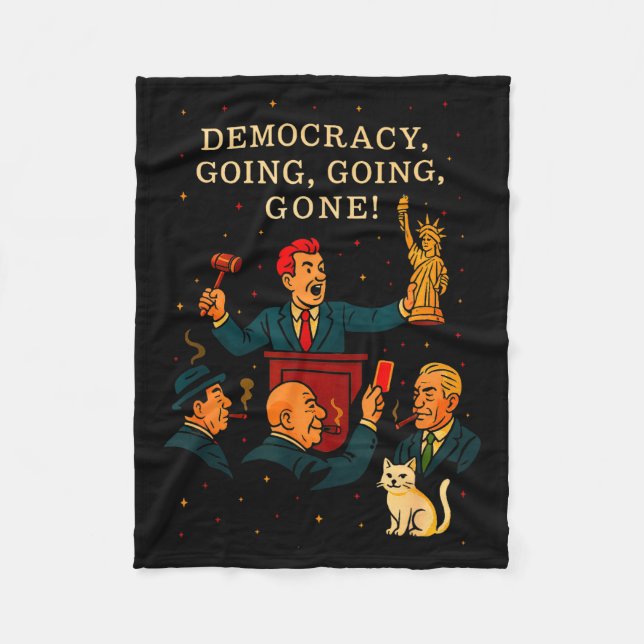 Couverture Polaire Democracy Auction Gone Funny Litical Satire Gift  (Devant)