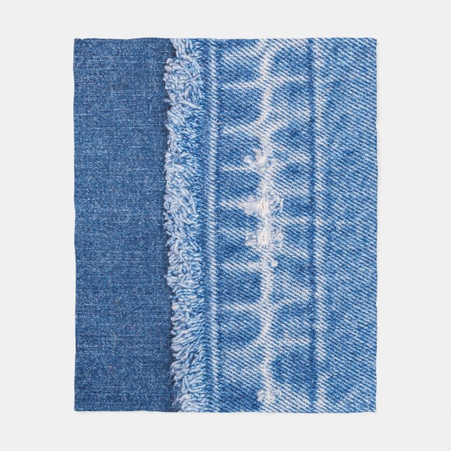 Couverture Polaire Déni déchiré : Cadre de Jeans double bleu (Devant)