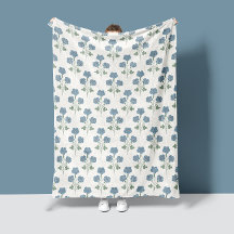 Denim Poussiéreux Confortable & Floral de Pêche