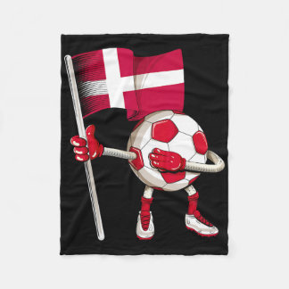 Couverture Polaire Denmark Soccer Jersey Danish Flag Footll Dab Funny