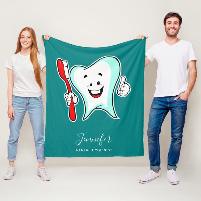 Couverture Polaire Dental Care Happy Tooth (En situation)