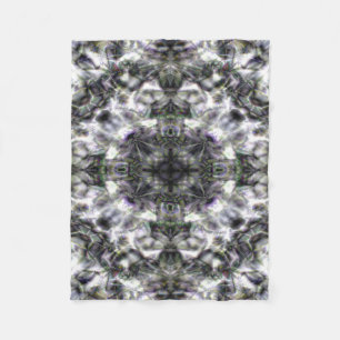 Couverture Polaire Dentelle argentée