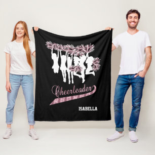 Couverture Polaire 📣 d'équipe pom-pom girl - rose, noir et blanc