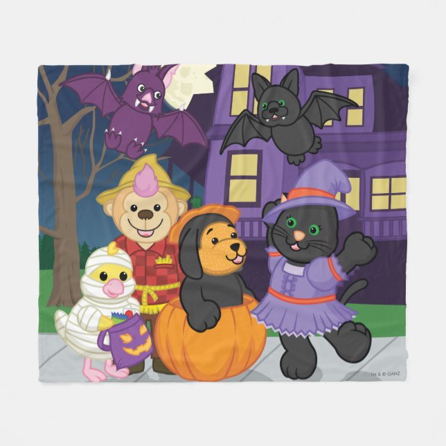 Couverture Polaire Des bonbons ou un sort de Webkinz Halloween (Devant (Horizontal))