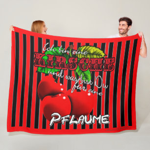Couverture Polaire Des cerises rouges sucrées avec un sort drôle