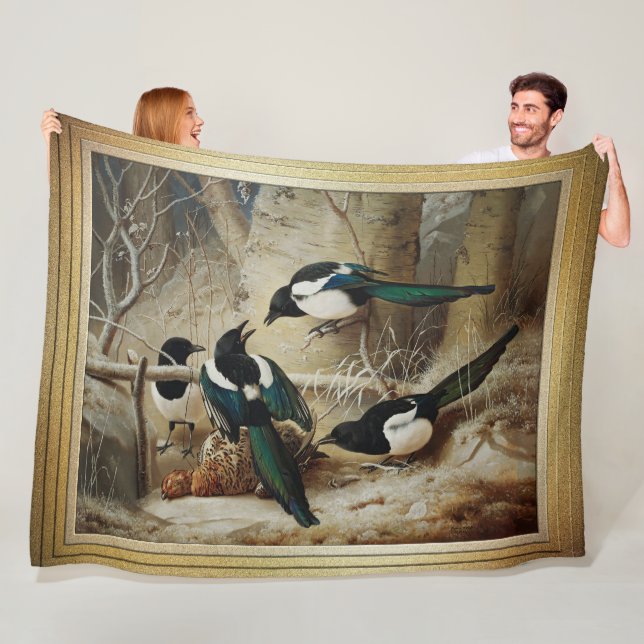 Couverture Polaire Des Magpies Autour D'Une Femme Morte Capercaillie (En situation)