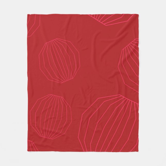 Couverture Polaire Des ornements de Noël simples, modernes et fluides (Devant)