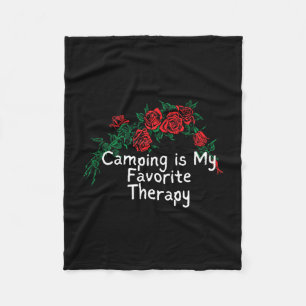 Couverture Polaire Des roses rouges drôles disant que le camping est
