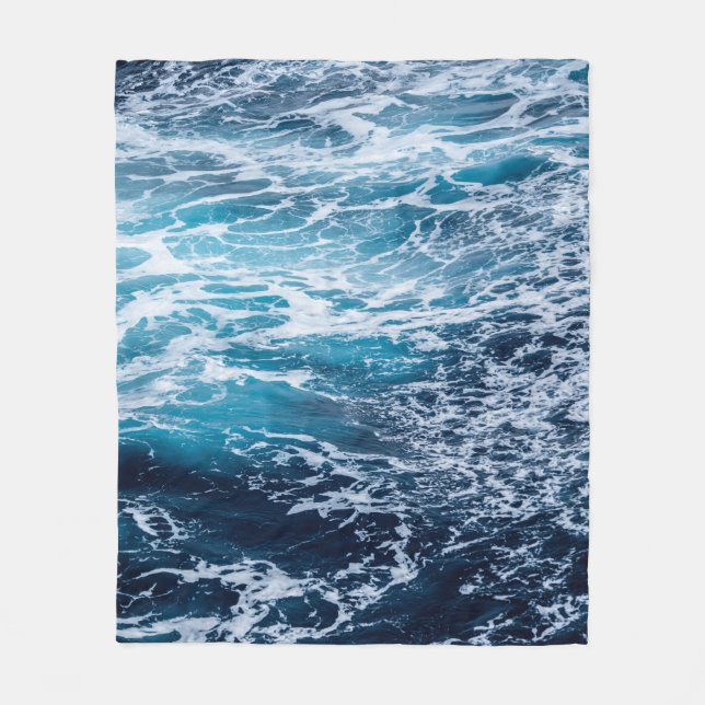 Couverture Polaire Des vagues de mer impressionnantes | Meilleur cade (Devant)