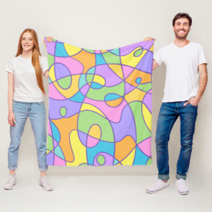 Couverture Polaire Design Abstrait coloré