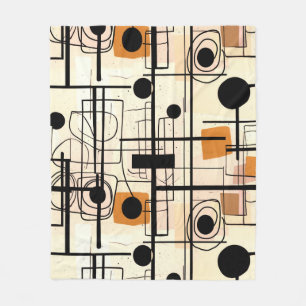 Couverture Polaire Design abstrait moderne, lignes dynamiques Lancer 