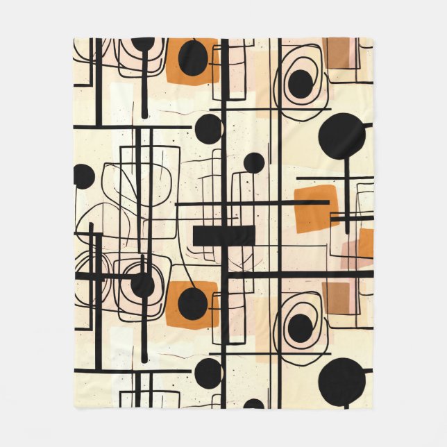 Couverture Polaire Design abstrait moderne, lignes dynamiques Lancer  (Devant)