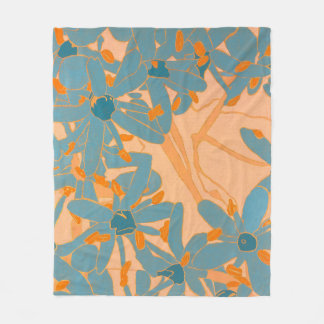 Couverture Polaire Design de feuille contemporain pêche