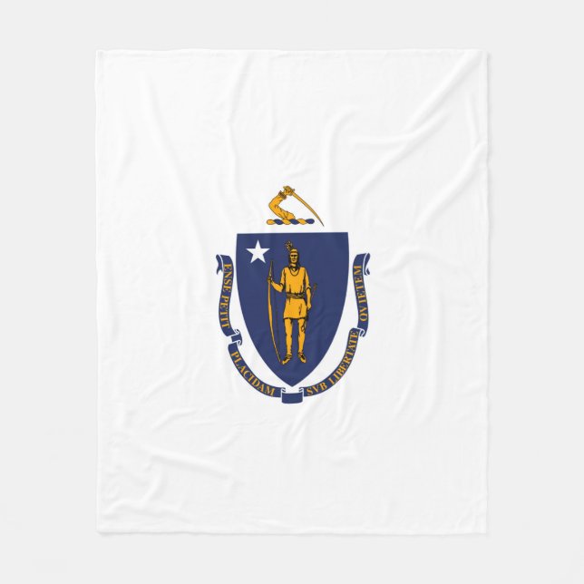 Couverture Polaire Design du drapeau d'État du Massachusetts (Devant)