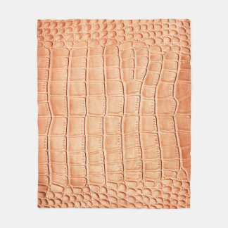 Couverture Polaire Design en cuir de reptile orange