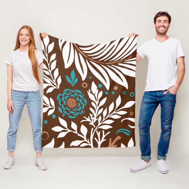 Couverture Polaire Design floral 23 (En situation)