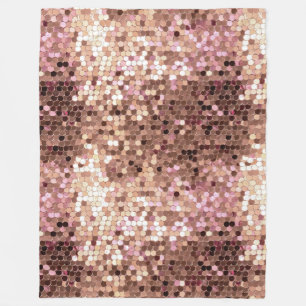 Couverture Polaire Design Glam Rose Gold Blush Pink Confetti