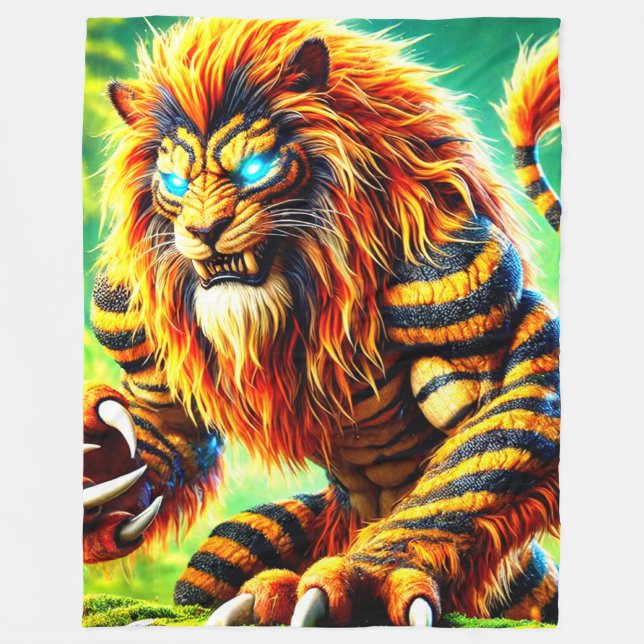 Couverture Polaire Design Lion (Devant)