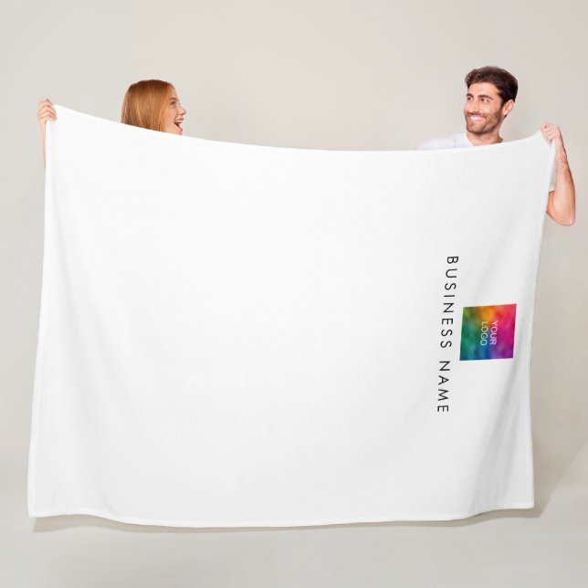 Couverture Polaire Design Moderne Simple Modèle Votre Logo Ici (En situation)