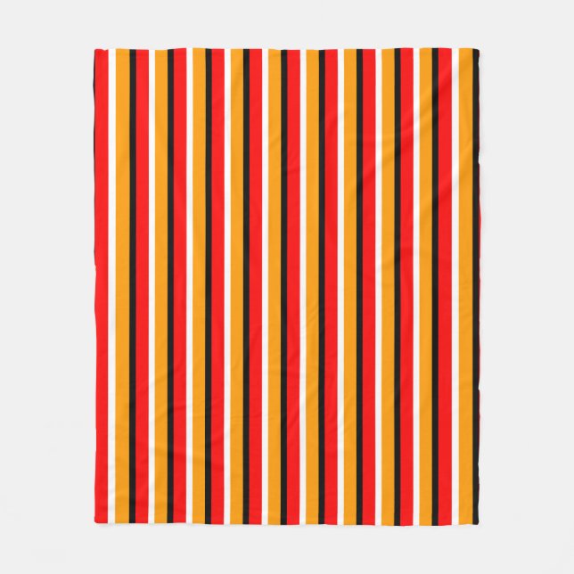 Couverture Polaire Design Motif Red Orange (Devant)